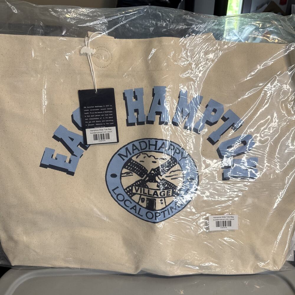 Madhappy East Hamptons Wide Tote Bag Canvas Off-White sealed!